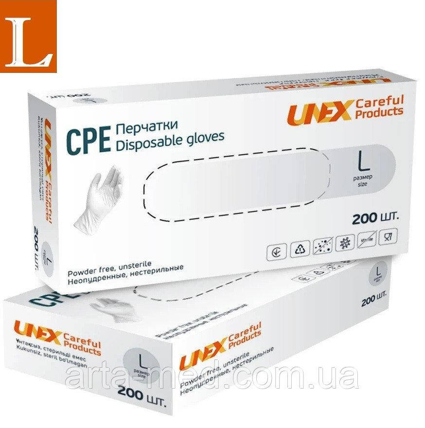 

Перчатки CPE  Unex Medical Products (200 шт, Прозрачный