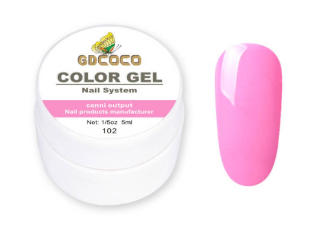 

Кольорова гель-фарба Gdcoco №102, Розовый