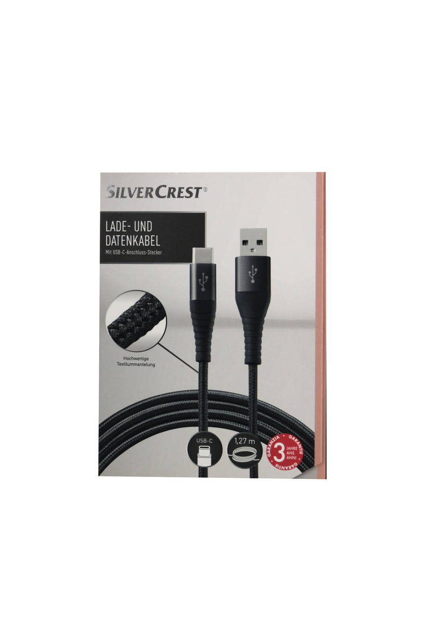 

Кабель для зарядки и передачи данных USB-C Silver Crest - черный LI-110386