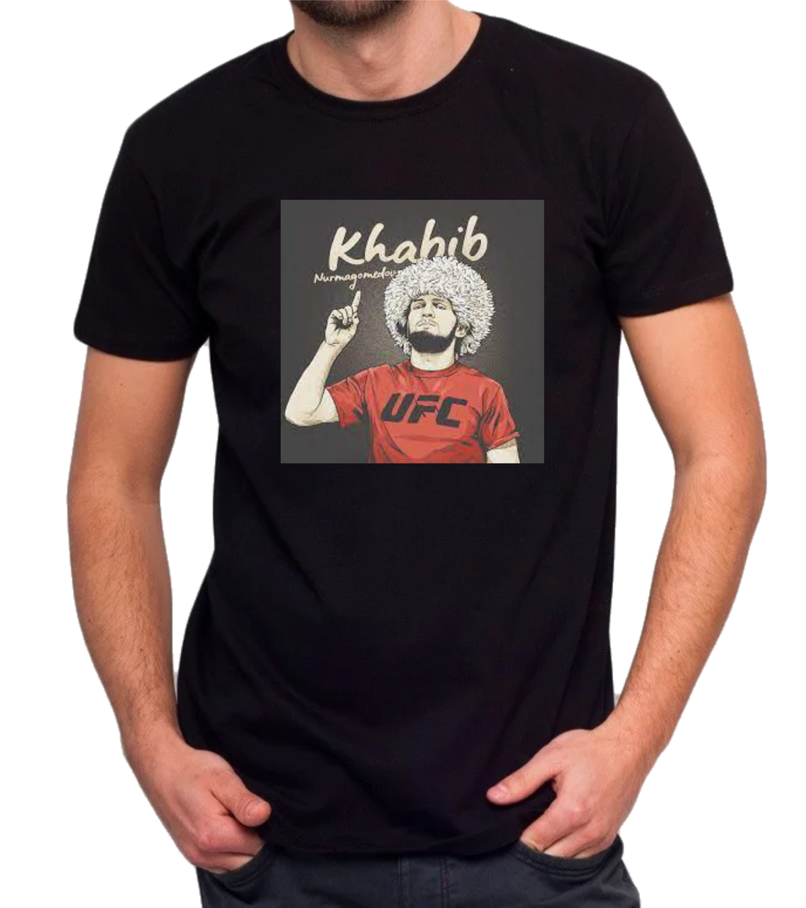 

Футболка Хабиб Нурмагомедов Khabib бокс Черная Размер