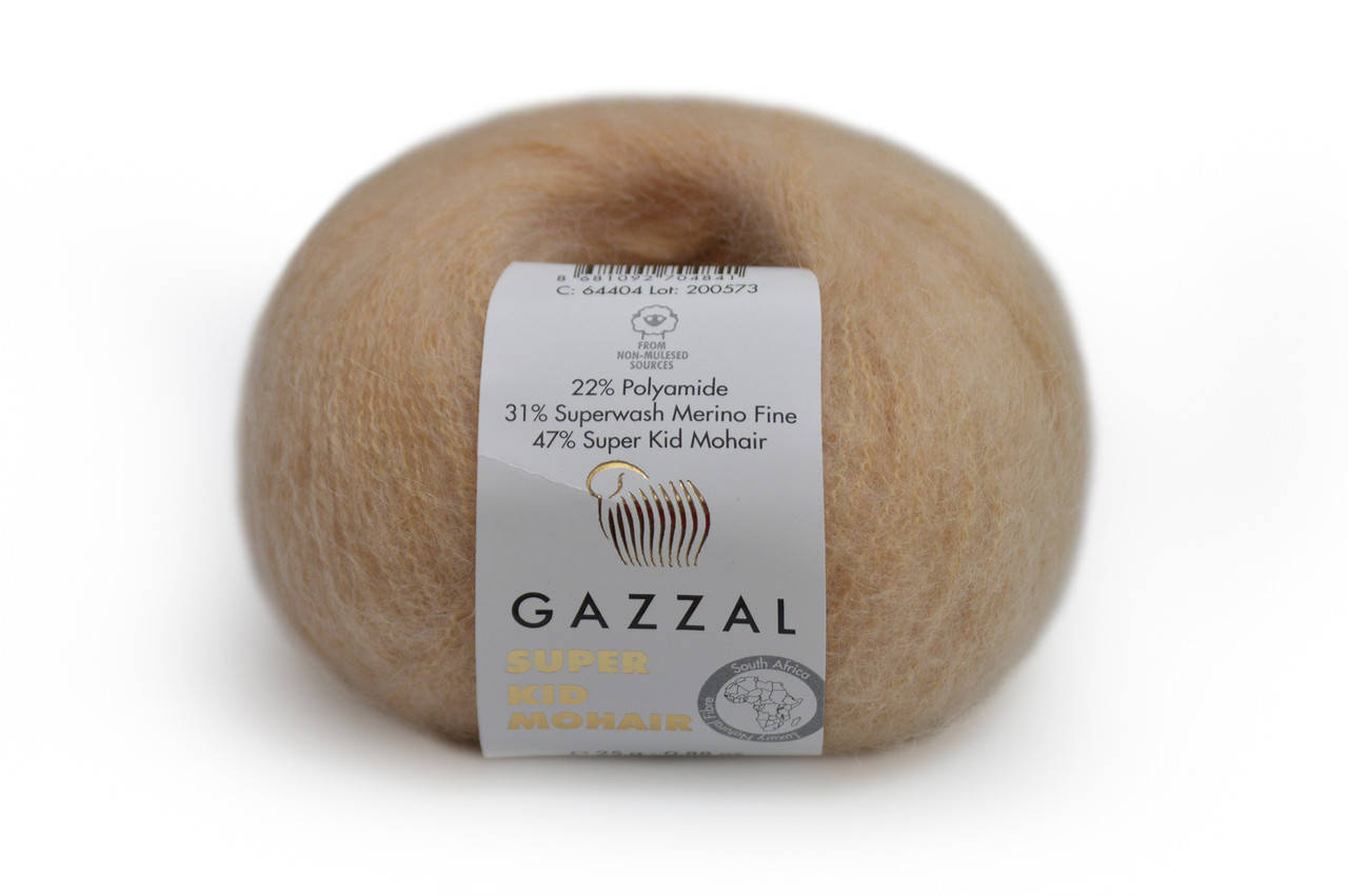 

Gazzal Super Kid Mohair, Крем №64404, Бежевый