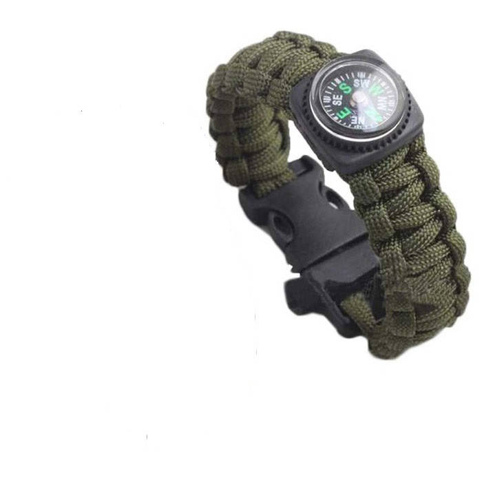 

Браслет выживания Paracord compass green