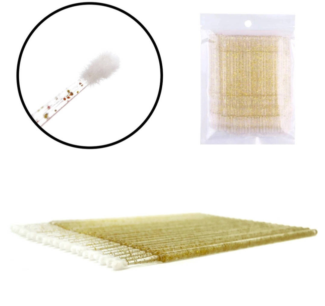 

Микробраши глиттерные (уп 100 шт) золото