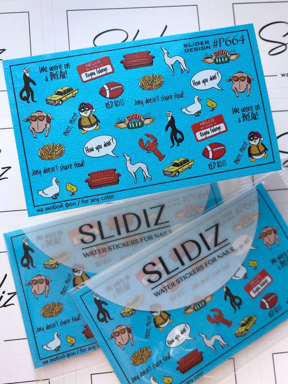 

Слайдер-дизайн SLIDIZ водная наклейка для ногтей на любой фон, сериал Друзья