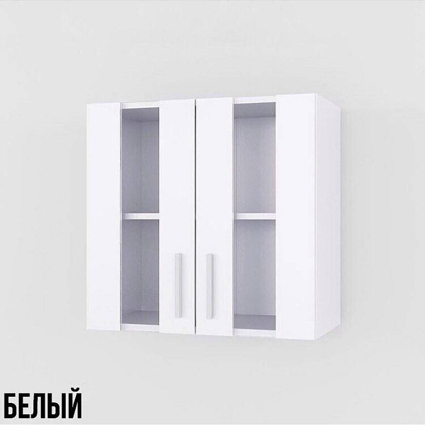 

Шкаф навесной 600мм (витрина) на кухню С-017 Белый