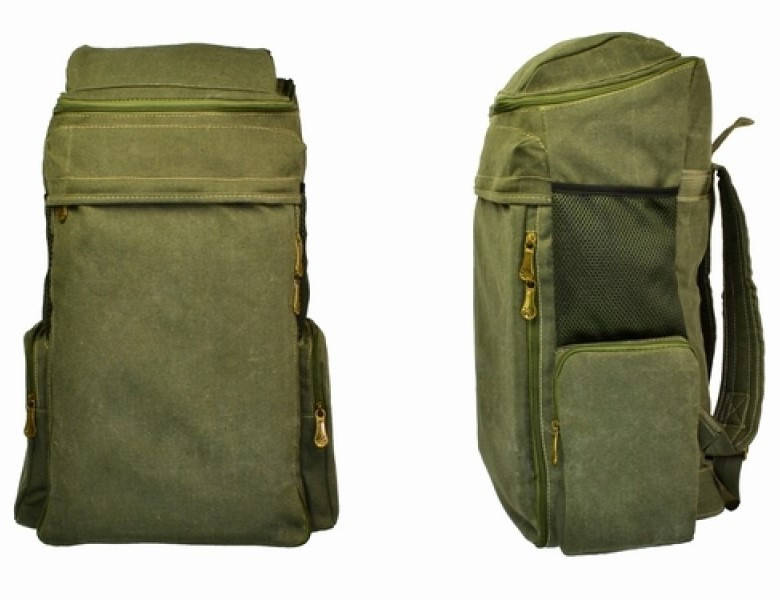 

Рюкзак холщовый Hike Drift зип клапан карманы хаки зеленый