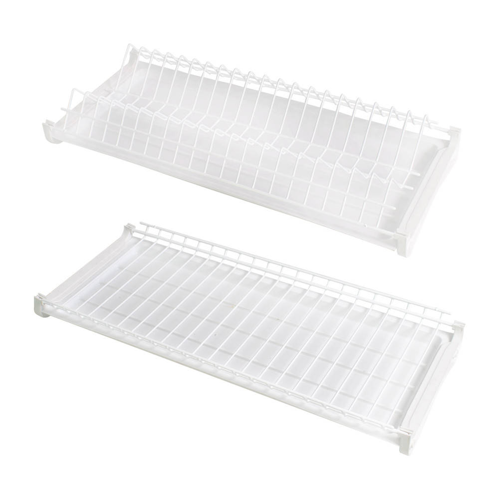 

Сушилка для посуды термопластичная с двумя поддонами в секцию 600мм Белая ДС