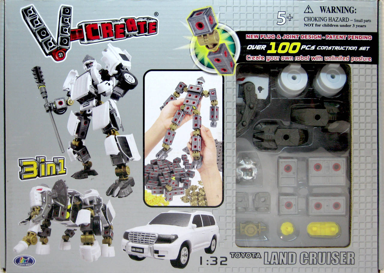 

Конструктор-трансформер V-Create 55060 3 в 1 Toyota Land Cruiser 1:32