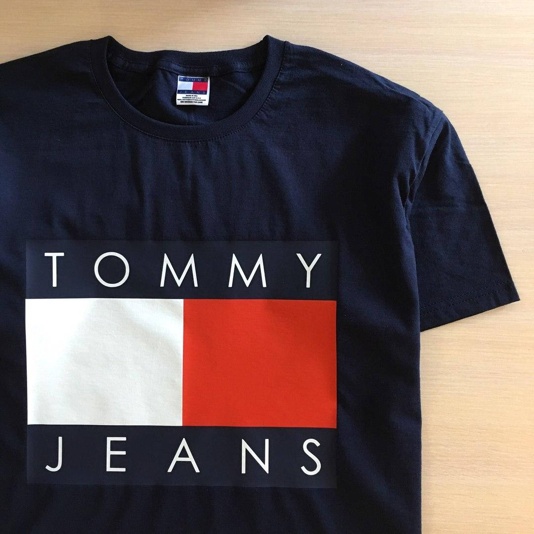 

Футболка TOMMY Hilfiger JEANS тёмно синяя | M