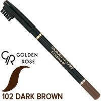 

Олівець для брів Golden Rose Eyebrow Pencil Тон 102 Темно коричневий