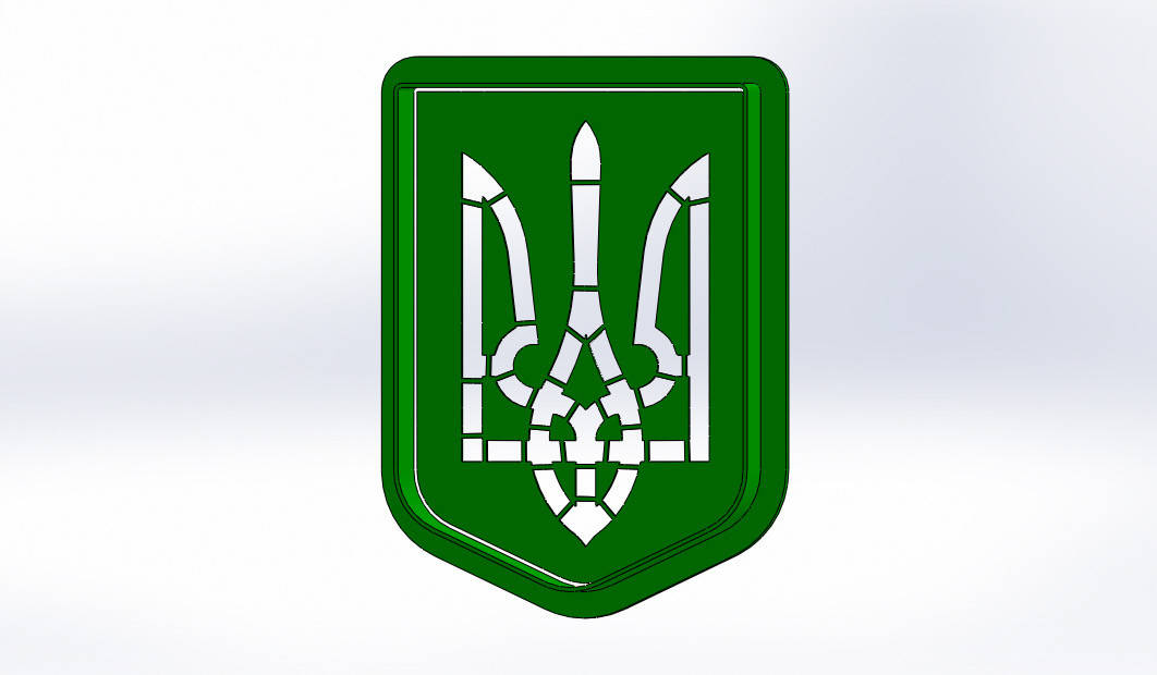 

Набор пластиковая вырубка+трафарет "Тризуб"