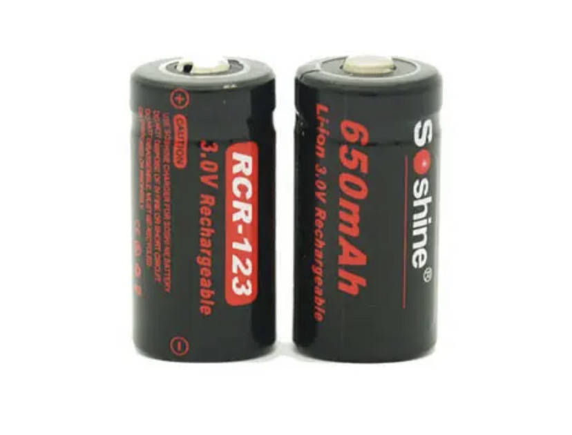 

Аккумулятор литиевый Soshine Li-Ion CR123A / 16340 3.0V 650мАh