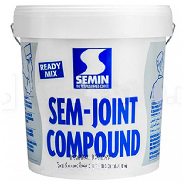

Шпаклевка SEMIN SEM-JOINT COMPОUND готовая, 25 кг, Белый