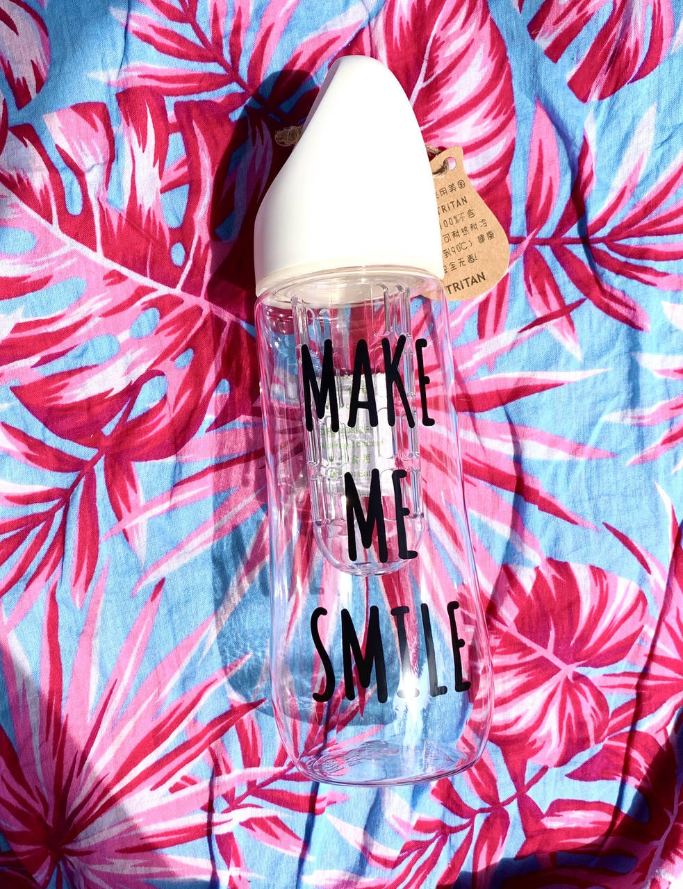 

Бутылочка для напитков с ситечком для фруктов «Make me smile»