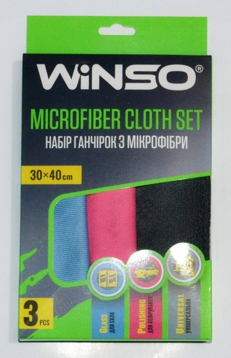 

Салфетка микрофибра универсальная Winso (универ, полиров, стекло) 30*40 3шт