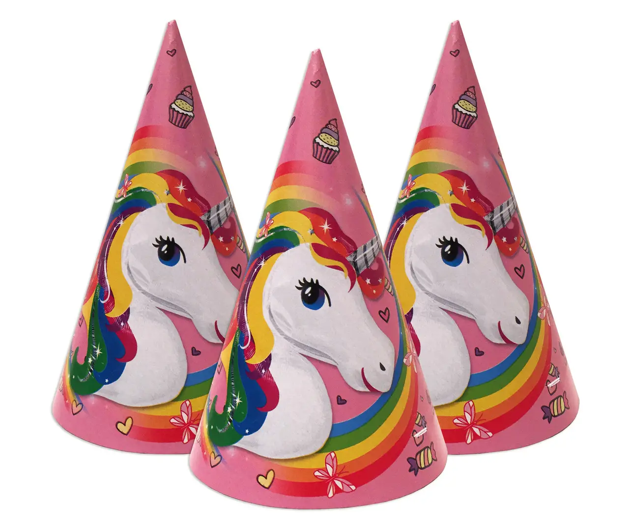 

Колпачки праздничные "Единорог яркий", 10 штук
