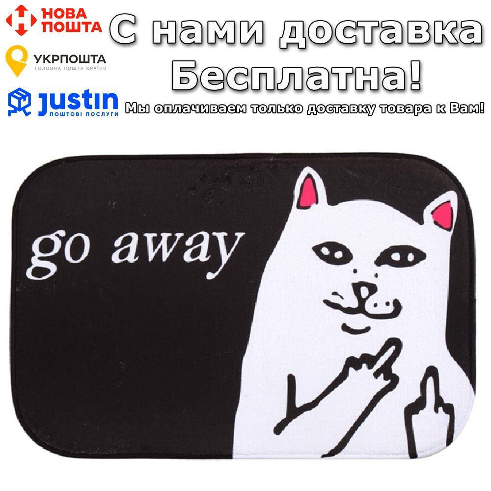 

Коврик Go Away Для прихожей Нескользящий 60 см х 40 см Черный
