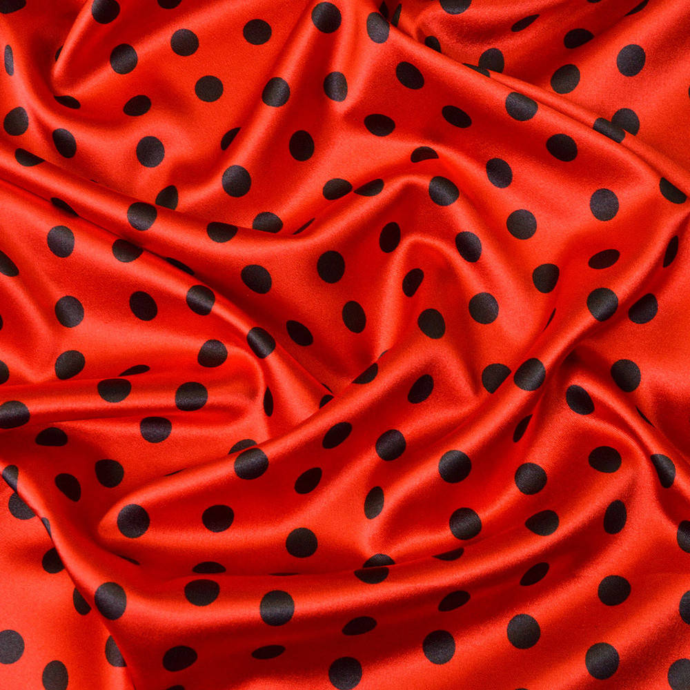 

Атлас Горохи ассорти серед.червоно/чорний, Черный