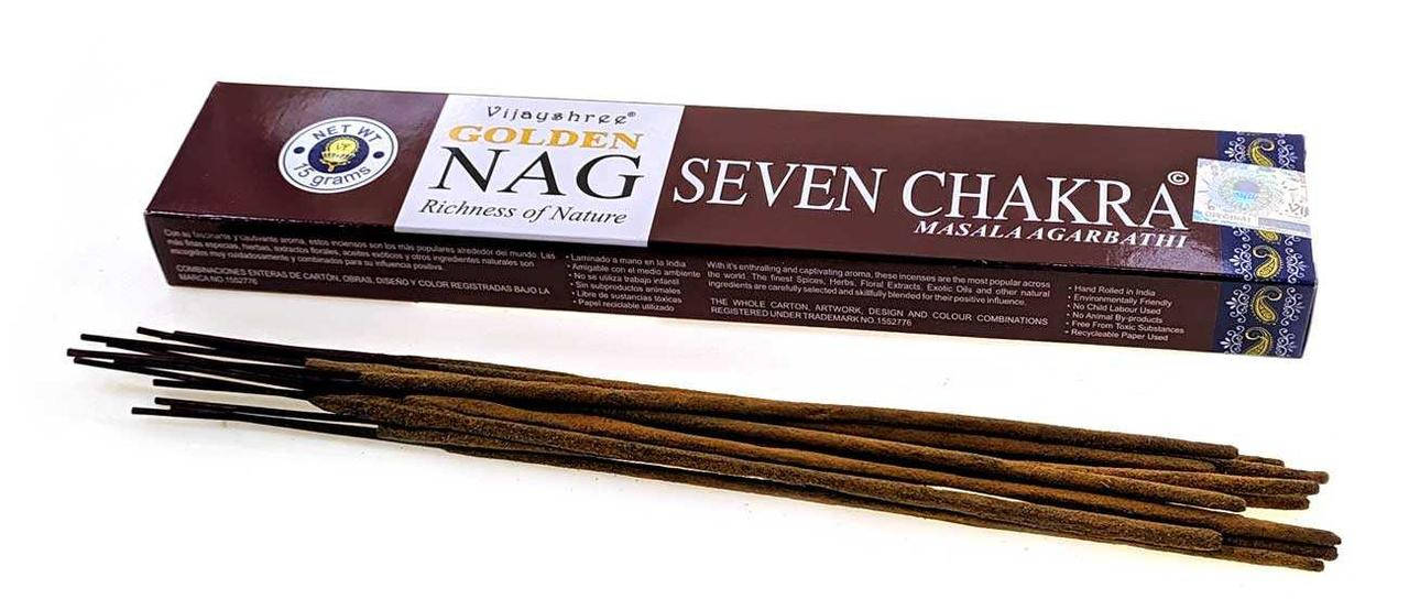 

Натуральные благовония Golden Nag Palo Sant Golden Nag Seven Chakra (Седьмая Чакра)