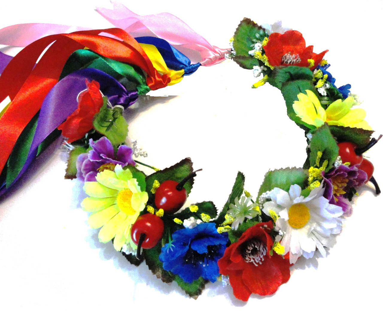 

Украинский венок детский с ягодами (плетенный)