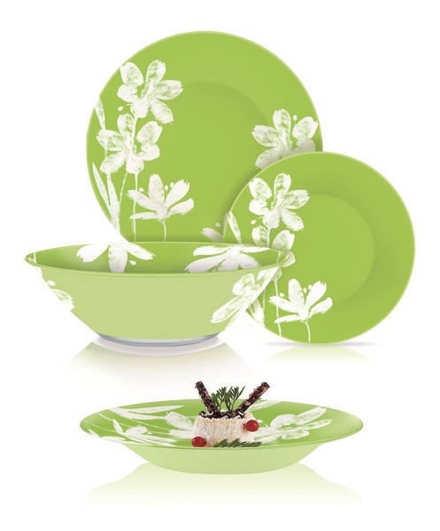 

Сервіз Luminarc Cotton Flower, 19 предметів, Зелёный