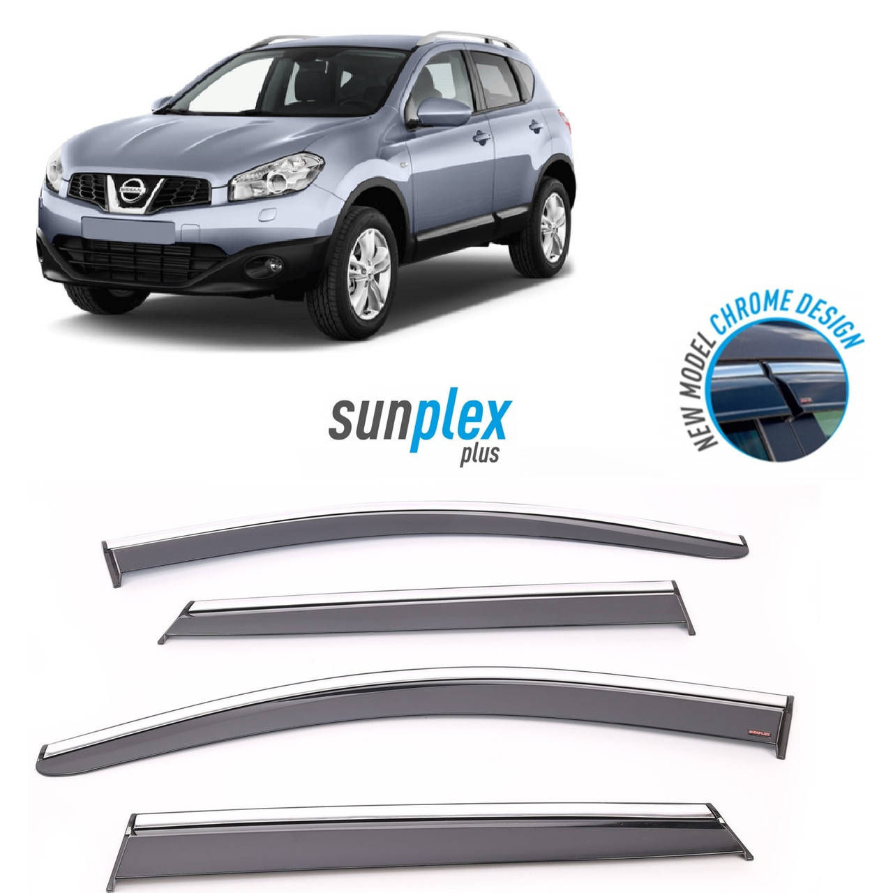 

Дефлектор на окна (ветровики) SUNPLEX Nissan Qashqai 2007-2014 PLUS-1 017 002