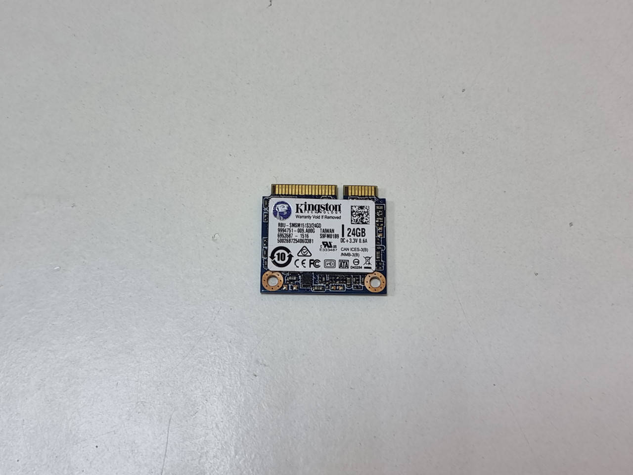 

SSD диск mSATA Kingston 24GB / RBU-SMSM151S3