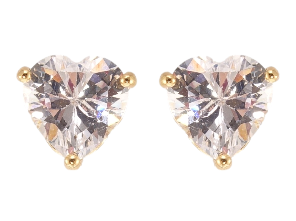 

Серьги Xuping Позолота 18K гвоздики (пусеты) "Кристальные сердечки"