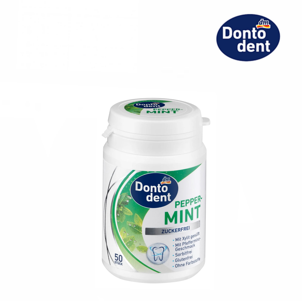 

Жевательная резинка Dontodent Pepper Mint с ксилитом (перечная мята), 50 шт