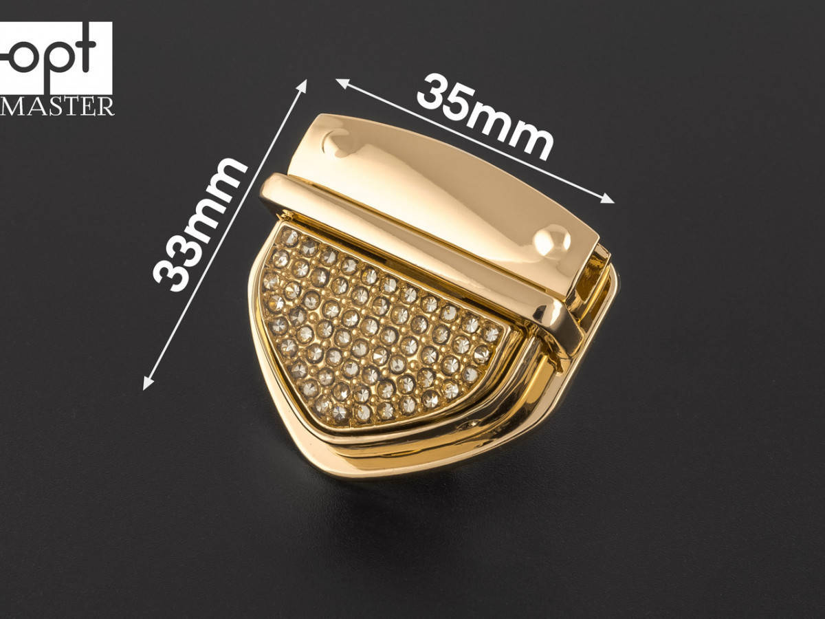 

Замок сумочный 65-082 маленький, цв. золото, 33*35 мм