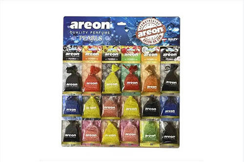 

Ароматизатор автомобильный освежитель воздуха Areon подвеска с жидкостью Разный мешочек Pearls микс