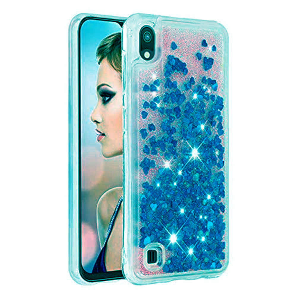 

Чехол Glitter для Samsung Galaxy A10 2019 / A105 бампер Жидкий блеск Синий
