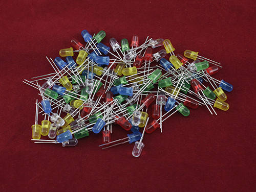 

100x LED светодиод 5мм 5 цветов, набор