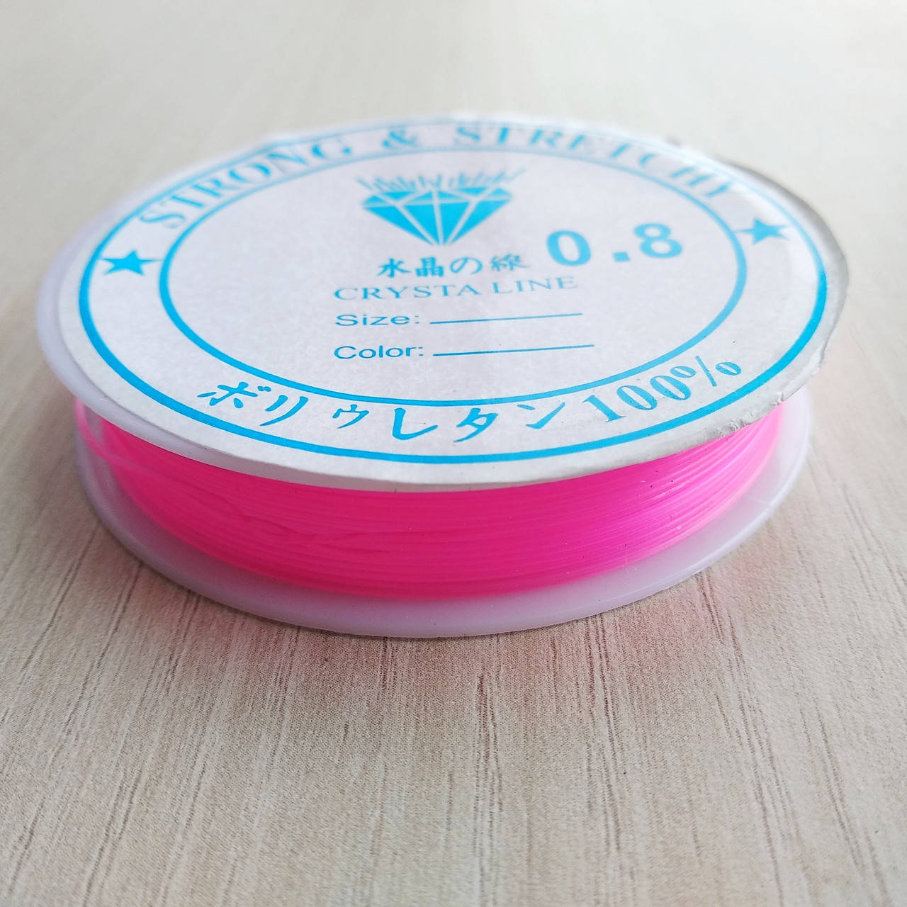 

Резинка силіконова для браслетів 0,8 мм, рожева