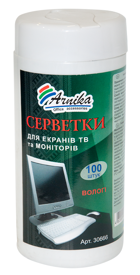 

/Салфетки влажные для экранов ТВ и мониторов 100шт в банке