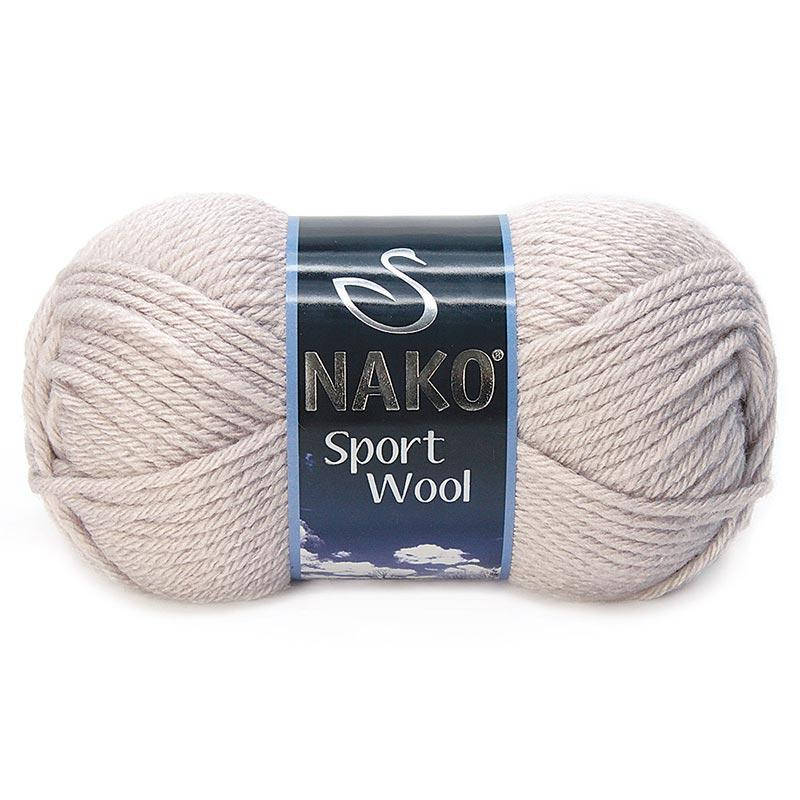 

Толстая пряжа Nako Sport Wool (нитки для вязания полушерсть Нако Спорт Вул) 25% шерсть 75% акрил-№3079