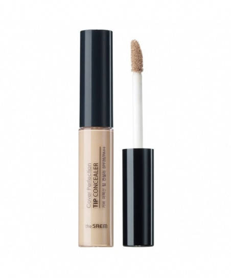 

Жидкий консилер SPF28/PA++ The Saem Cover Perfection tip concealer SPF28/PA++ 1. Clear Beige