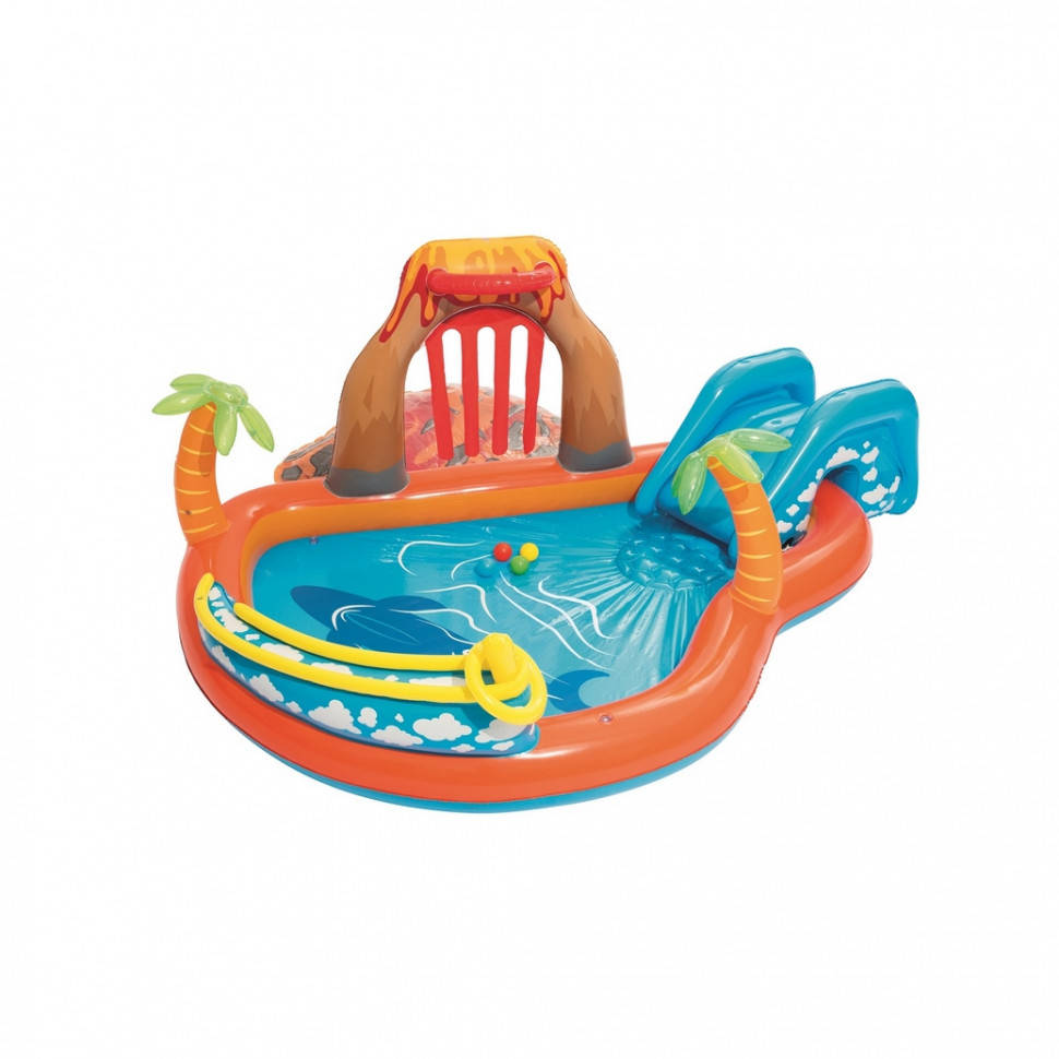 

Бассейн надувной Bestway 53069 Лагуна, с ремкомплектом, Time Toys
