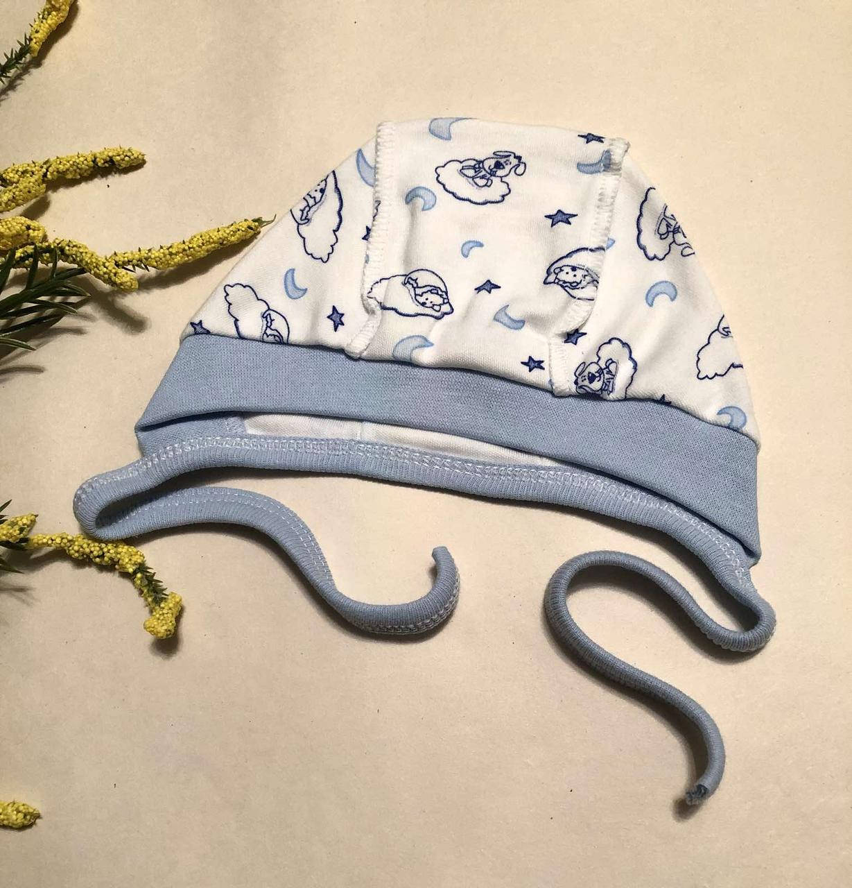 

Чепчик на зав'язку, інтерлок, 68 розмір