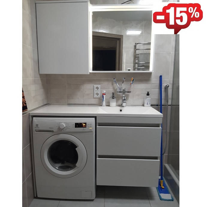 

Комплект мебели над стиральной машиной 125 см Fancy Marble Jamaica