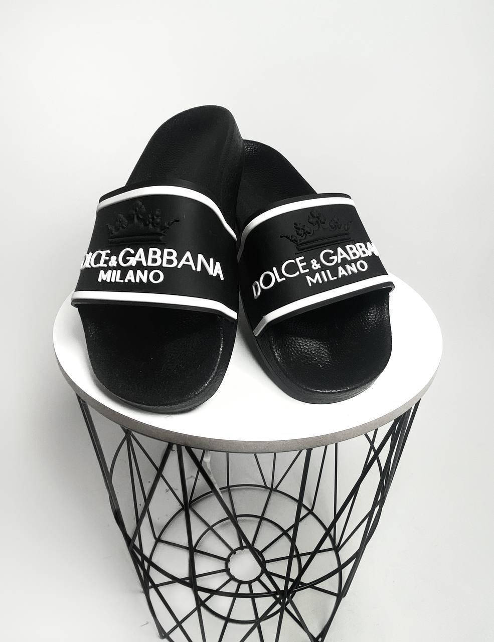 

Мужские стильные летние шлепанцы / Dolce Gabbana / черные, Черный