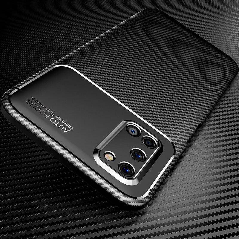 

Защитный чехол бампер Карбон для Oppo A52 черный силиконовый