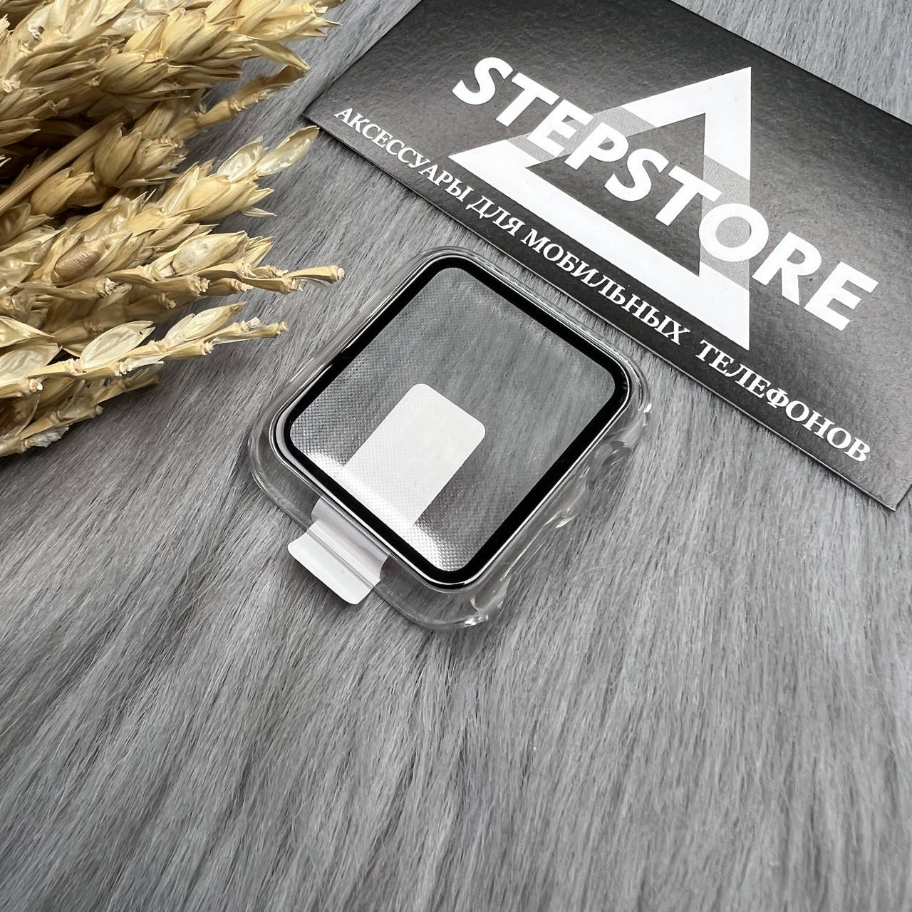 

Чехол 360 бампер для Apple Watch 38 mm Series 1 2 3 матовый противоударный защитное стекло 9. Прозрачный