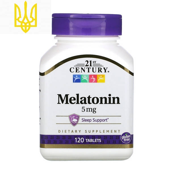 

Добавка для сна Мелатонин Melatonin 5mg 21st Century 120 таблеток
