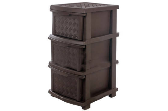 

Пластиковый комод на 3 яруса R-plastic 34*40*66 см (коричневый)