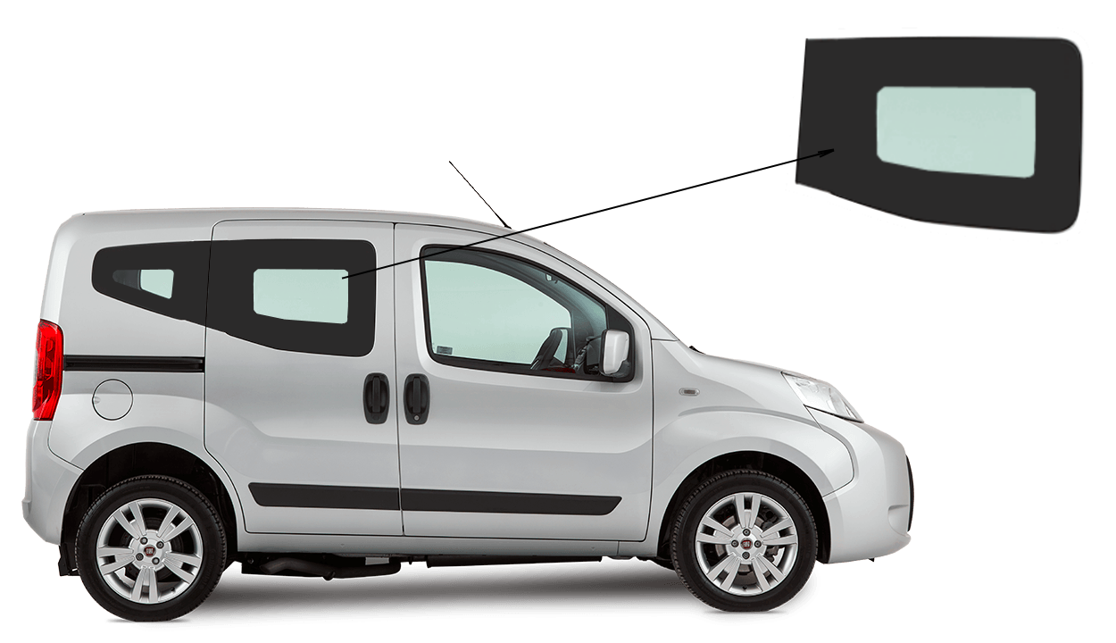 

Боковое стекло Fiat Fiorino 2008-2018 под оригинал переднее правое