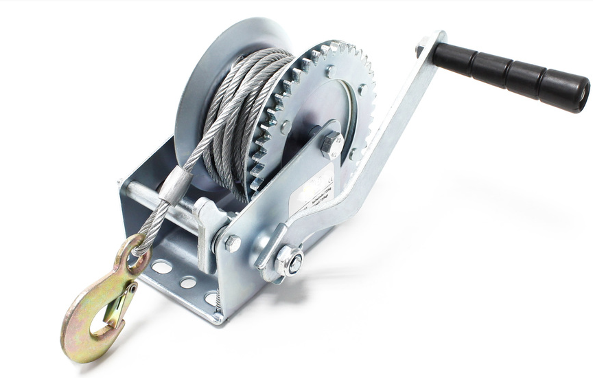 

Лебедка ручная 540кг ,с тросом, барабанного типа