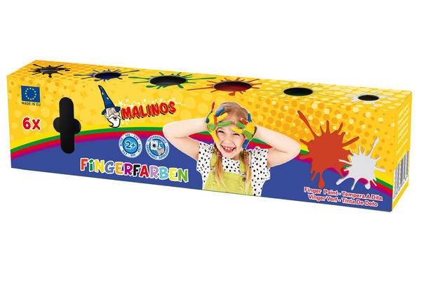 

Краски пальчиковые непроливаемые MALINOS Fingerfarben 6 цветов
