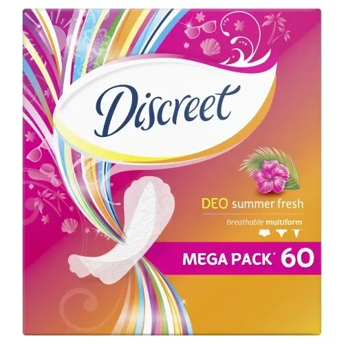 

Ежедневные гигиенические прокладки Discreet Summer Fresh 60 шт 8001090162236