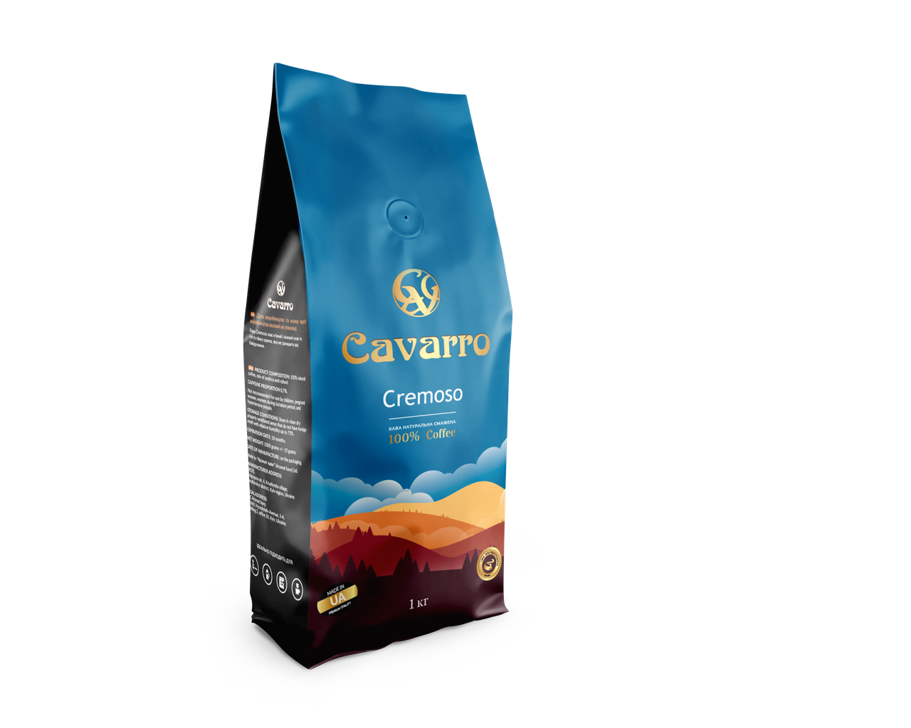 

Кава в зернах CAVARRO СREMOSO 1кг